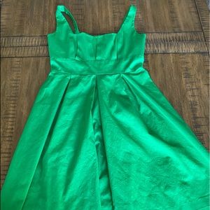 Calvin Klein green pleated dress